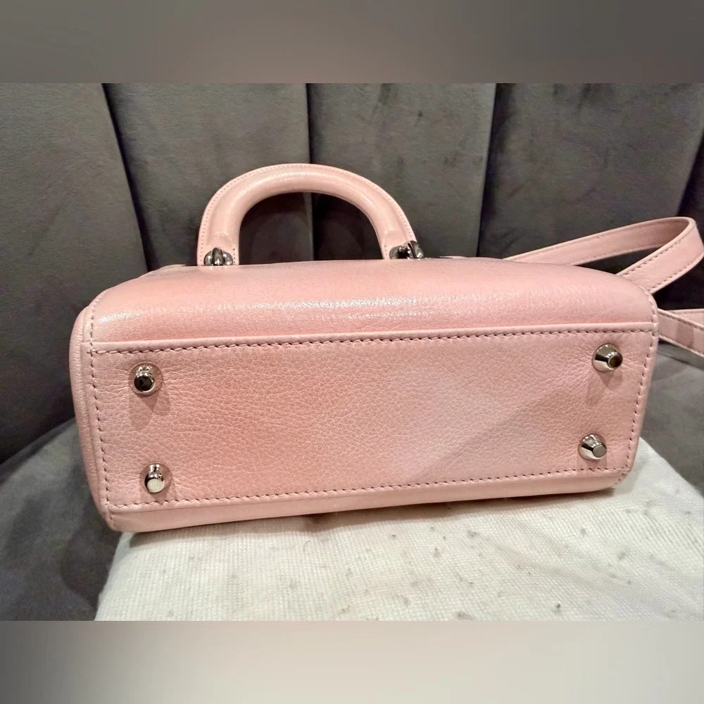 Mini Lady Dior Pink Embroidered Sequin Flowers shoulder Bag Christian Dior - Picture 10 of 17